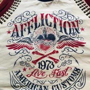 Affliction Patriotic Open Back Tank